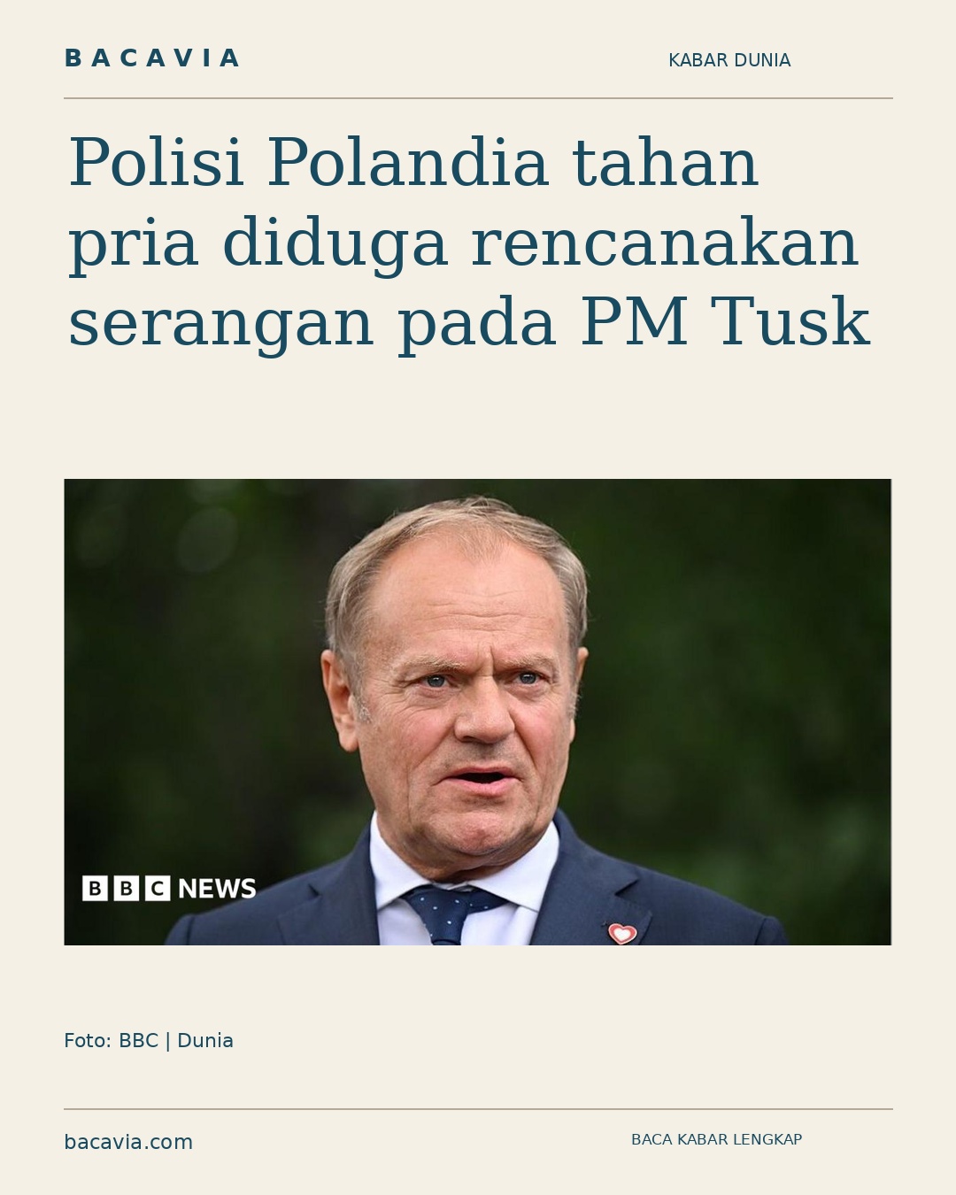 Kabar bergambar: Polisi Polandia tahan pria diduga rencanakan serangan pada PM Tusk