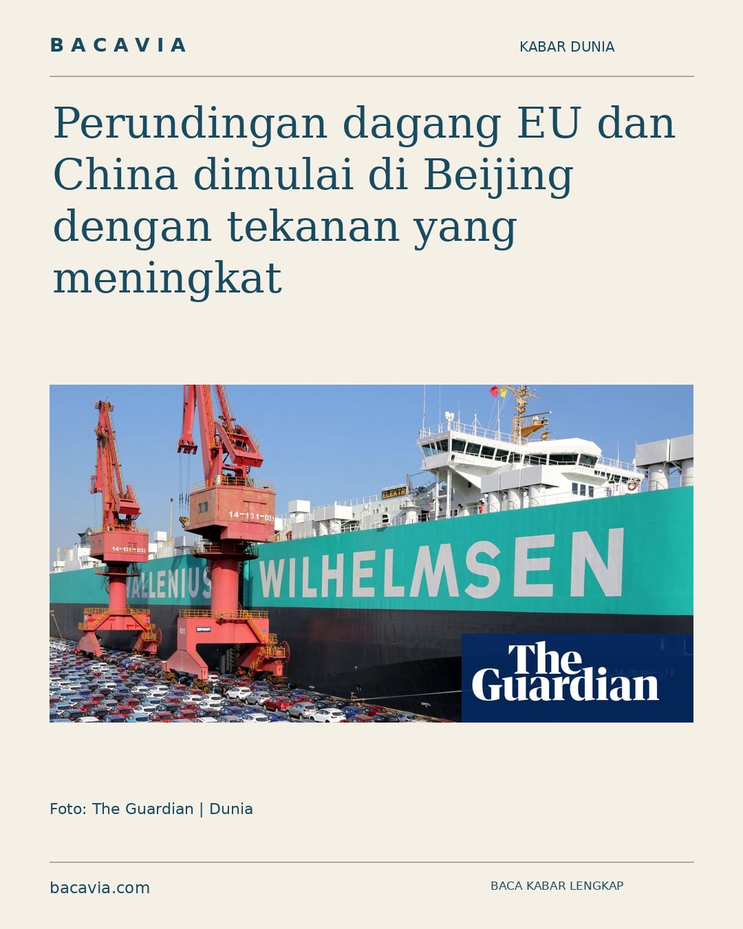 Kabar bergambar: Perundingan dagang EU dan China dimulai di Beijing dengan tekanan yang meningkat