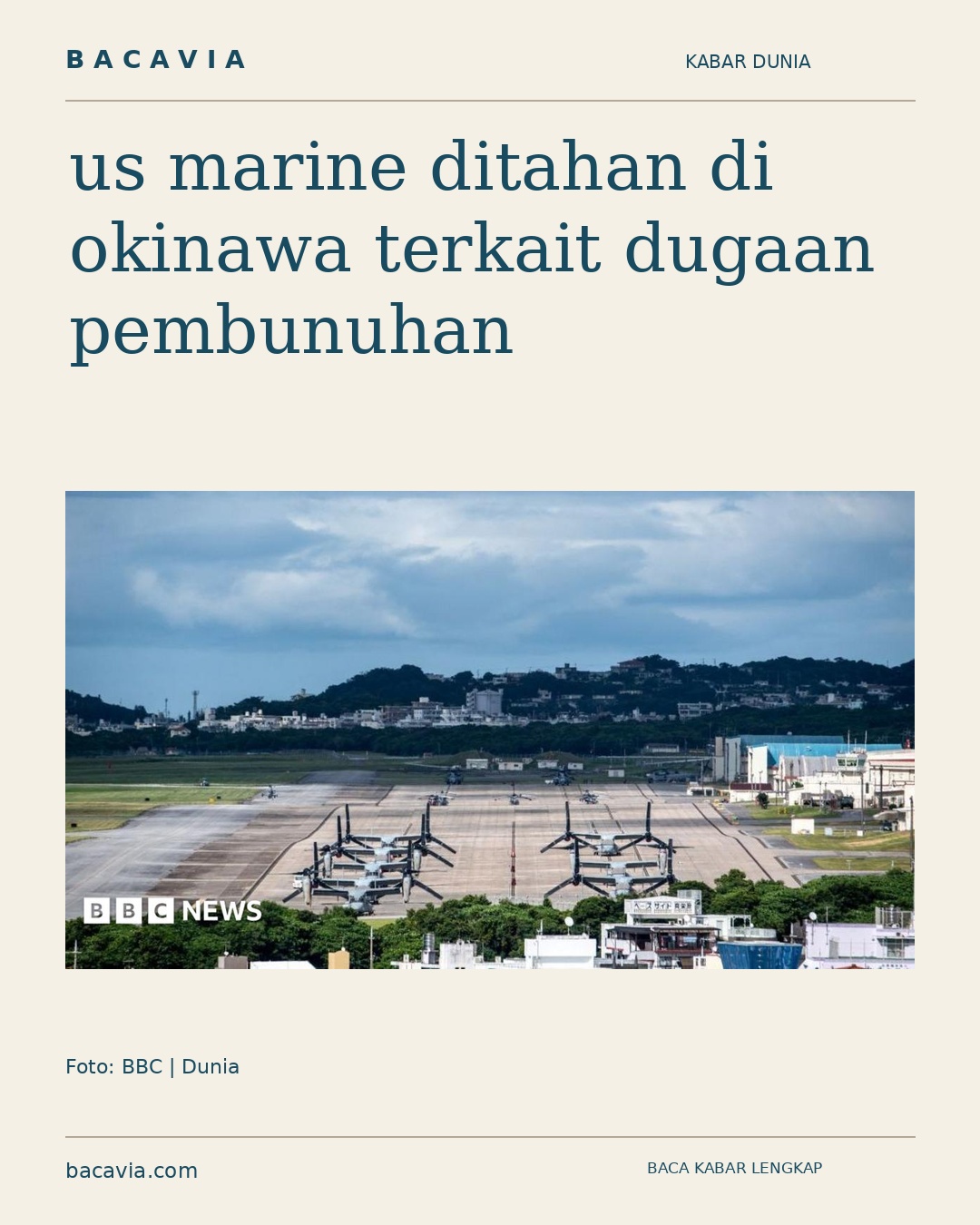 Kabar bergambar: us marine ditahan di okinawa terkait dugaan pembunuhan