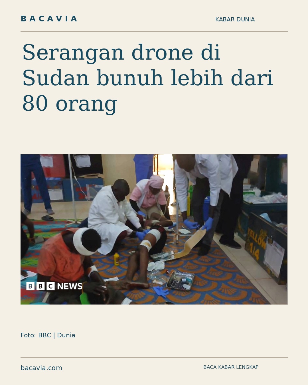 Kabar bergambar: Serangan drone di Sudan bunuh lebih dari 80 orang