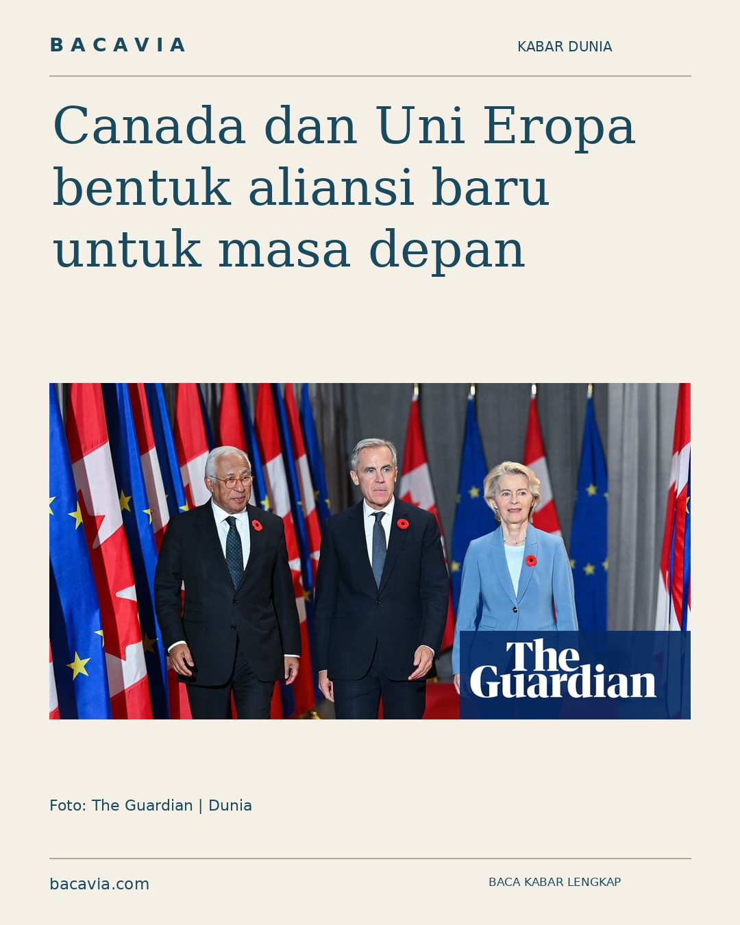 Kabar bergambar: Canada dan Uni Eropa bentuk aliansi baru untuk masa depan