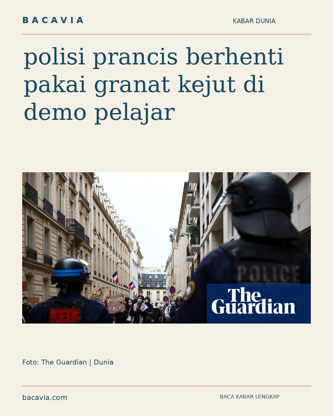 Kabar bergambar: polisi prancis berhenti pakai granat kejut di demo pelajar
