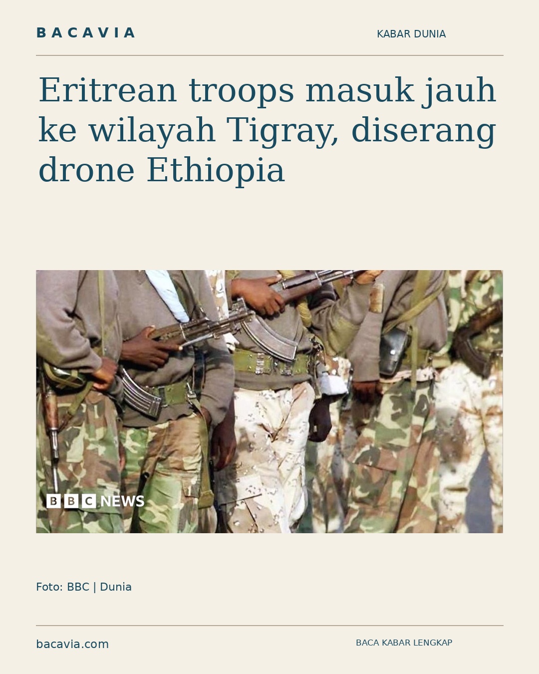 Kabar bergambar: Eritrean troops masuk jauh ke wilayah Tigray, diserang drone Ethiopia