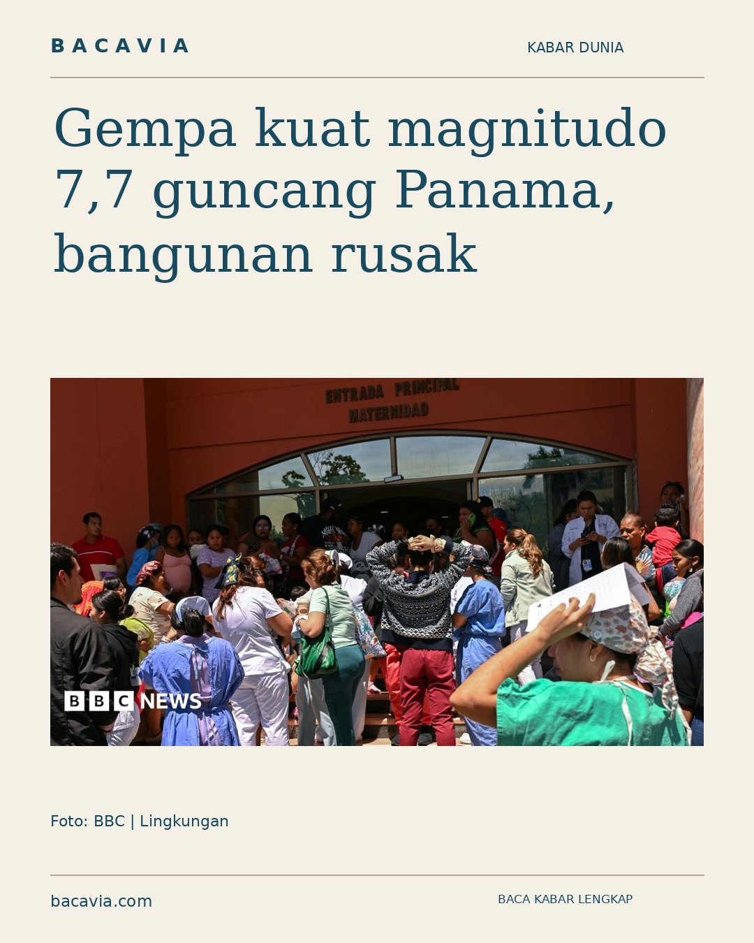 Kabar bergambar: Gempa kuat magnitudo 7,7 guncang Panama, bangunan rusak