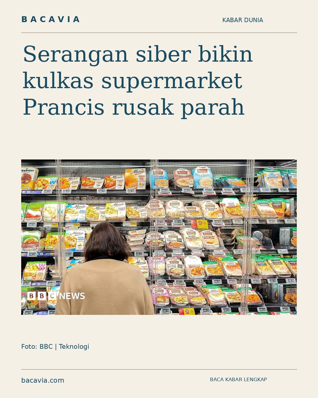 Kabar bergambar: Serangan siber bikin kulkas supermarket Prancis rusak parah