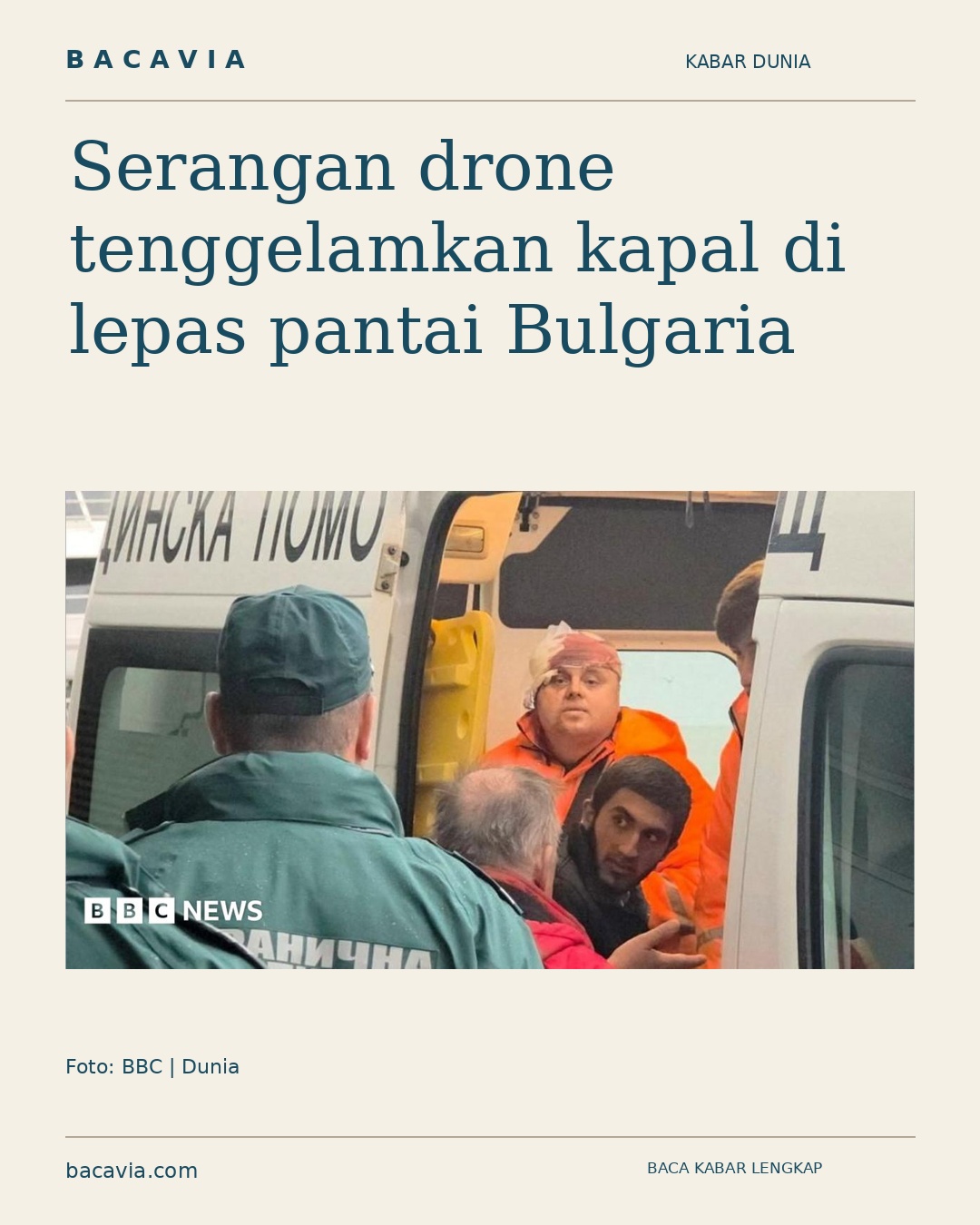 Kabar bergambar: Serangan drone tenggelamkan kapal di lepas pantai Bulgaria