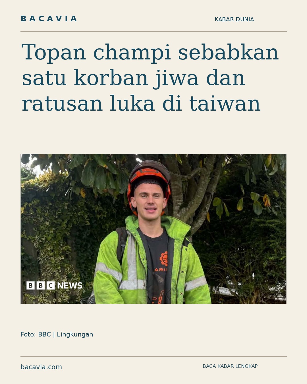 Kabar bergambar: Topan champi sebabkan satu korban jiwa dan ratusan luka di taiwan