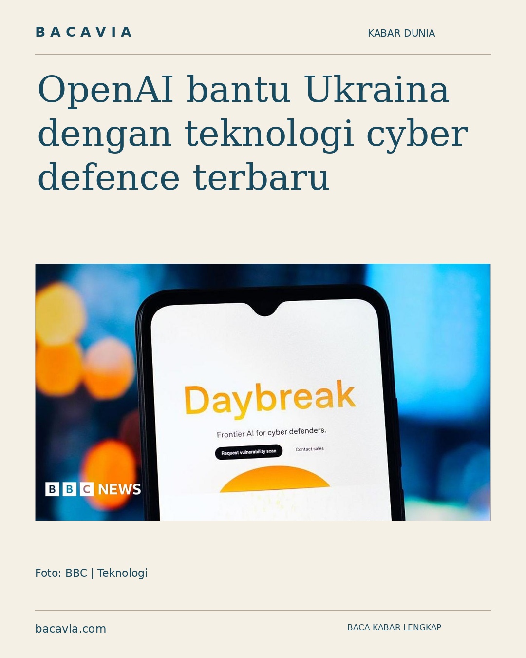 OpenAI bantu Ukraina dengan teknologi cyber defence terbaru