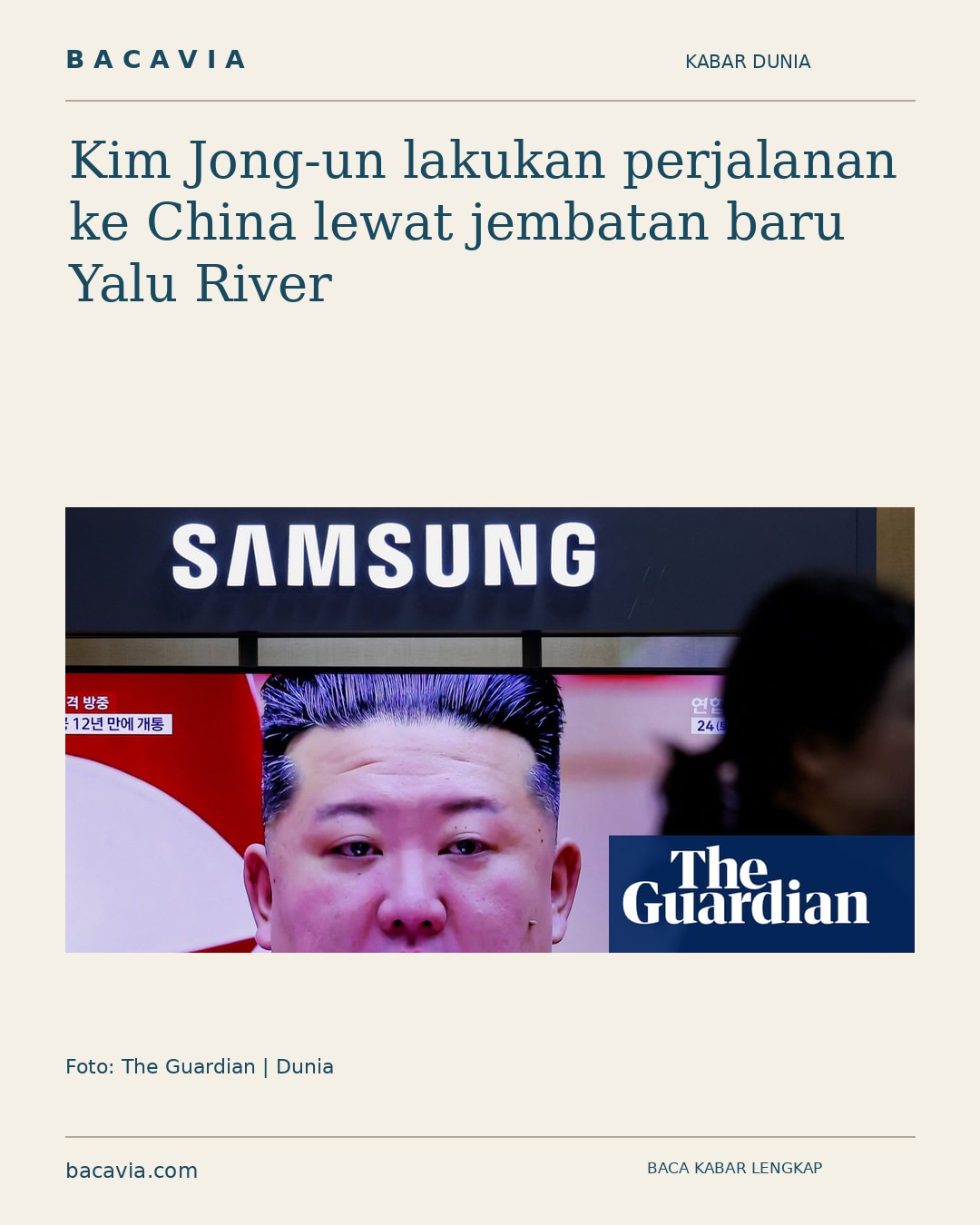 Kabar bergambar: Kim Jong-un lakukan perjalanan ke China lewat jembatan baru Yalu River