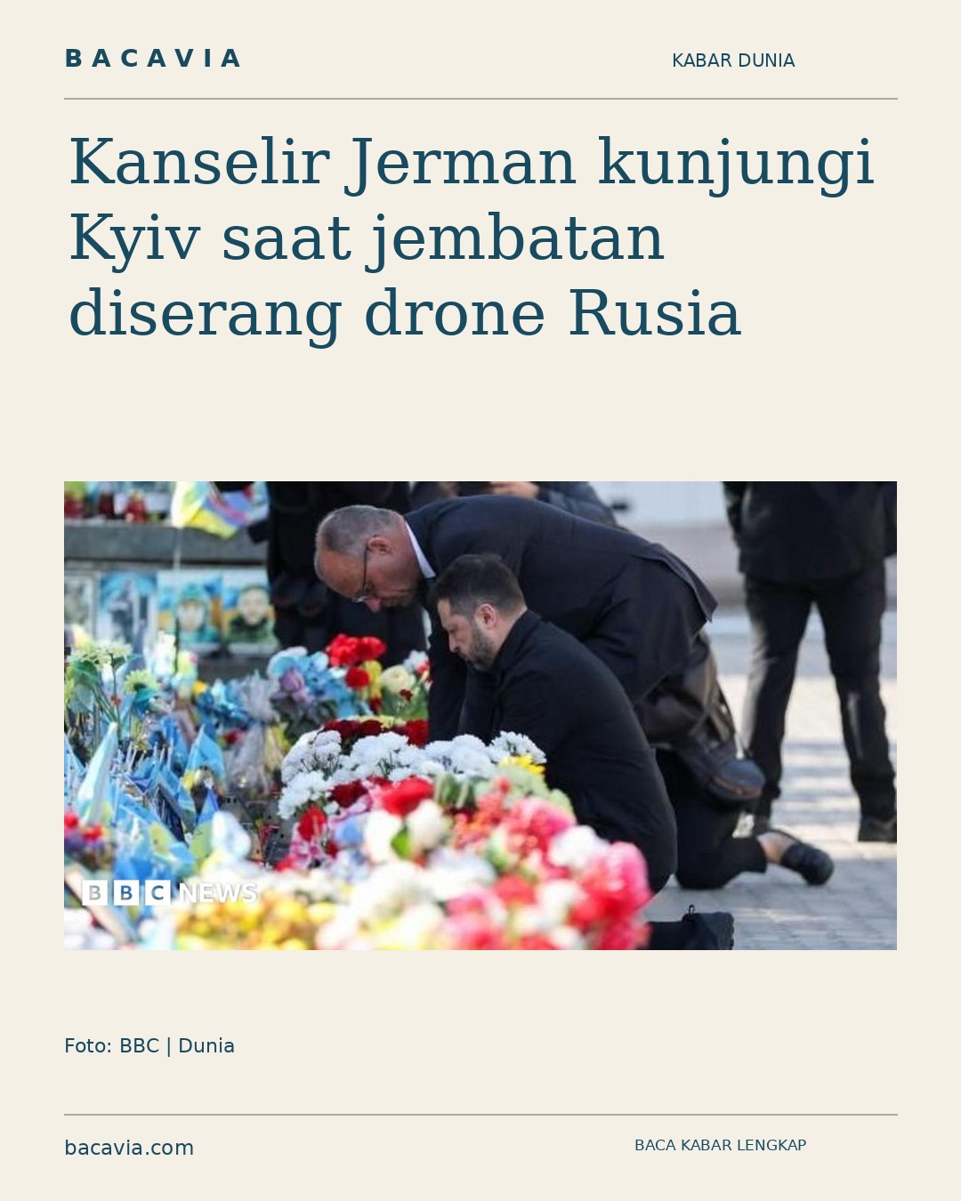 Kabar bergambar: Kanselir Jerman kunjungi Kyiv saat jembatan diserang drone Rusia