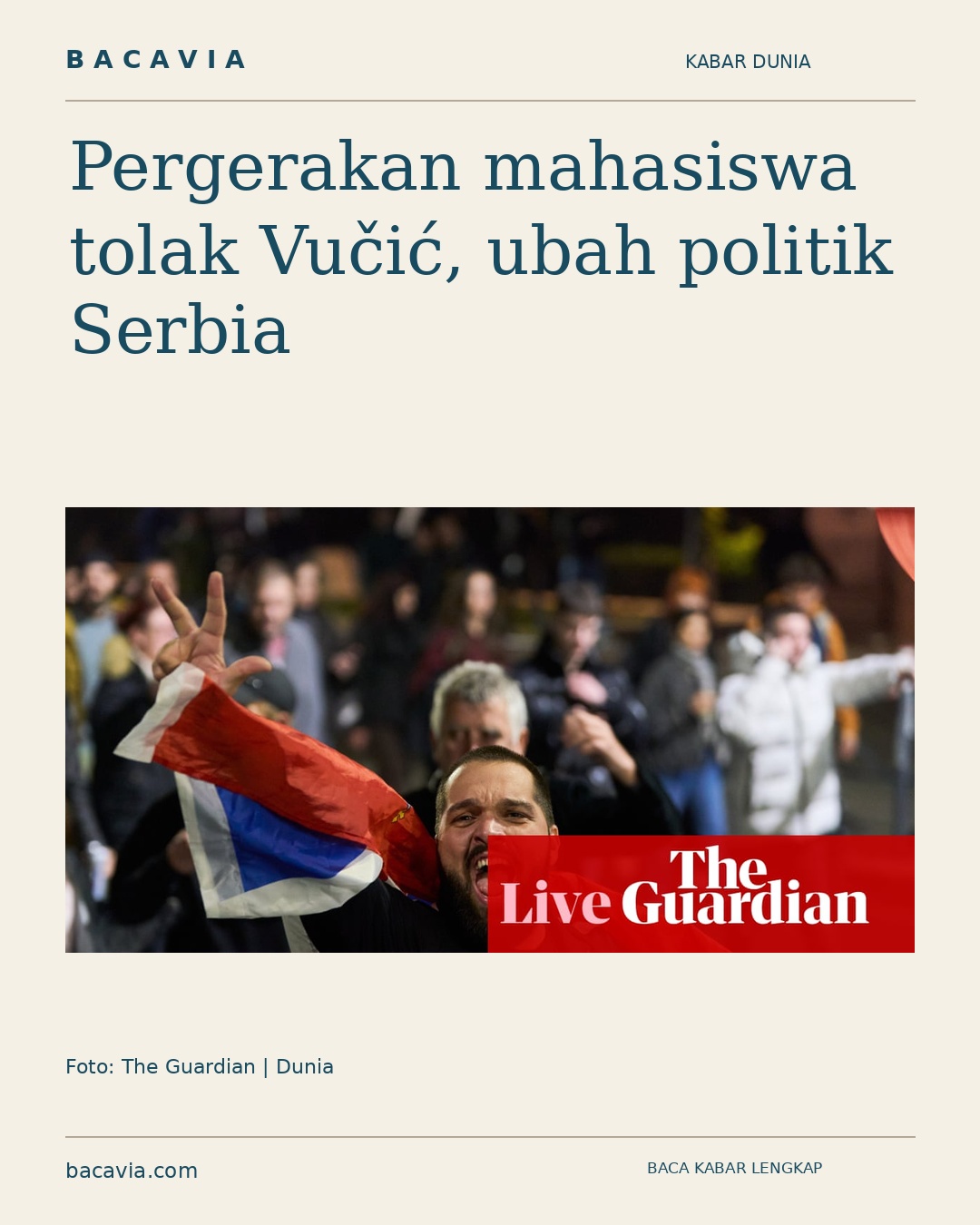 Kabar bergambar: Pergerakan mahasiswa tolak Vučić, ubah politik Serbia