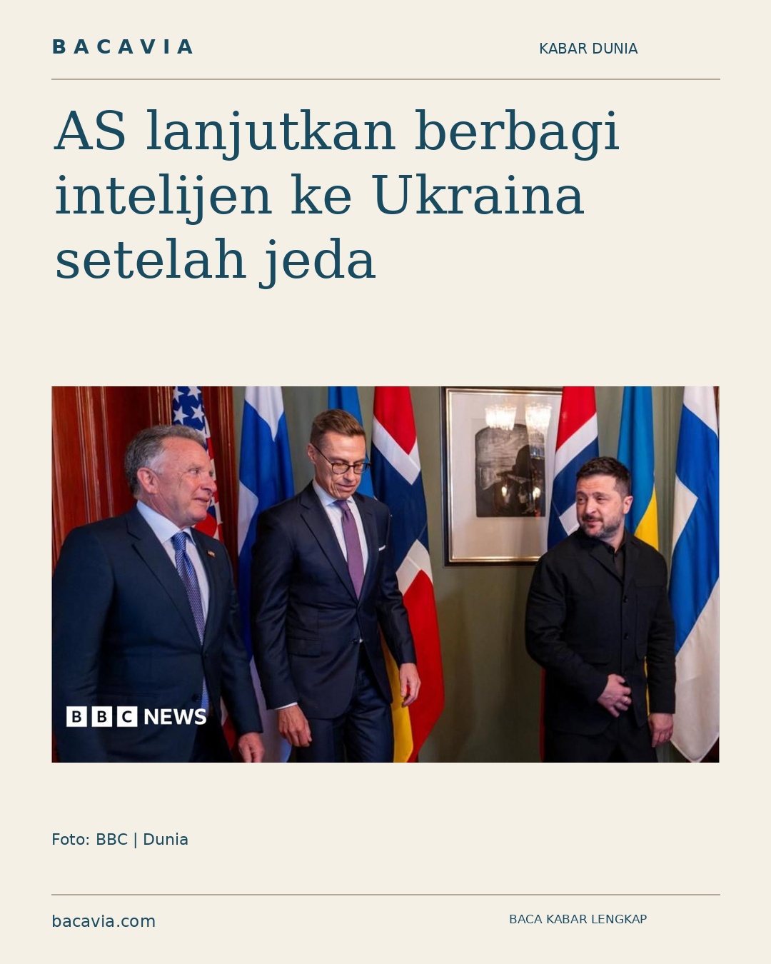 Kabar bergambar: AS lanjutkan berbagi intelijen ke Ukraina setelah jeda