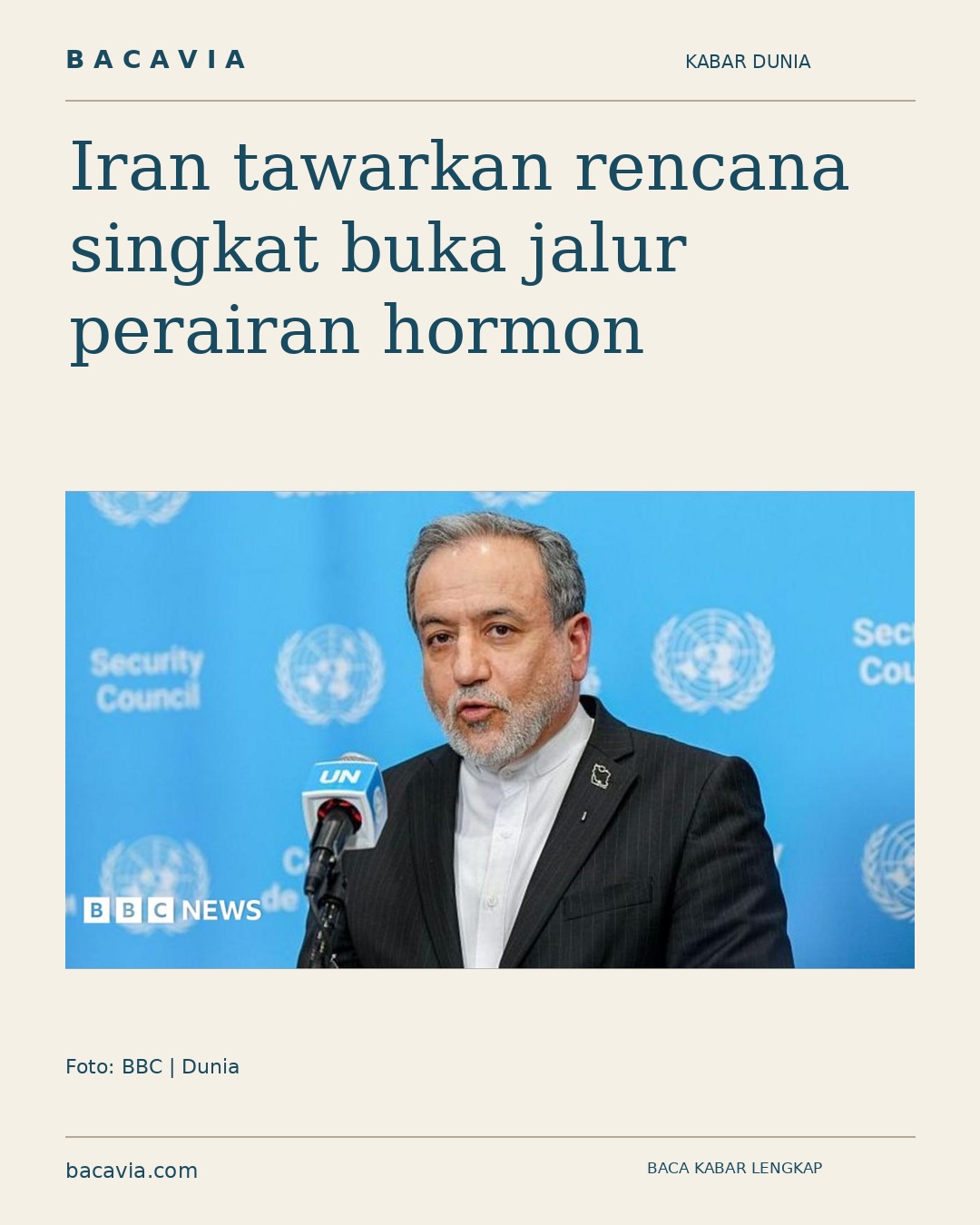 Iran tawarkan rencana singkat buka jalur perairan hormon