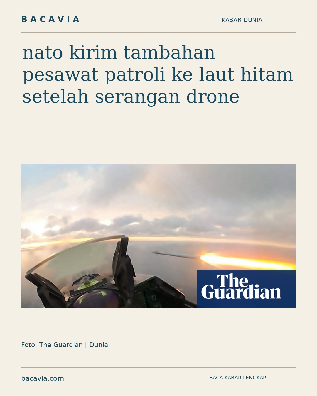 Kabar bergambar: nato kirim tambahan pesawat patroli ke laut hitam setelah serangan drone
