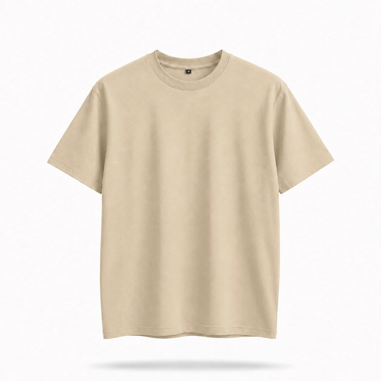 Kaos Polos Lengan Pendek Cowok Dewasa Beige CM24